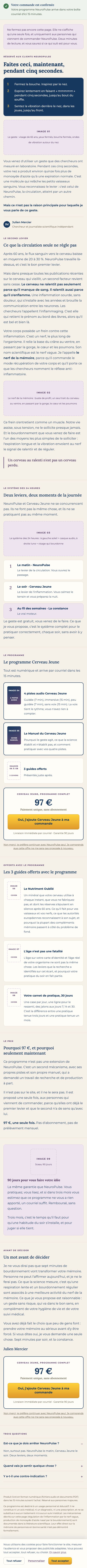 Upsell 01 page, current state, narrow view